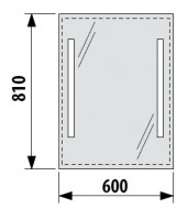 JIKA CLEAR zrcadlo 60 x 81 cm s LED osvětlením, bez vypínače   H4557251731441